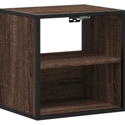 vidaXL væghængt sengebord 40x31x39,5 cm brun egetræsfarve