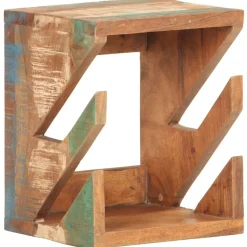 vidaXL væghængt skateboardstativ 25x20x30 cm massivt genbrugstræ