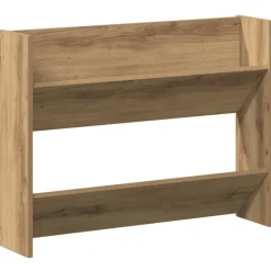 vidaXL væghængt skoreol 80x18x60 cm konstrueret træ kunsteg