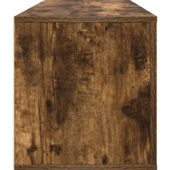 vidaXL væghængt skoskab 100x35x38 cm konstrueret træ røget egetræ
