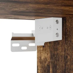vidaXL væghængt skoskab 100x35x38 cm konstrueret træ røget egetræ
