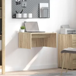 vidaXL Væghængt skrivebord Sonoma eg 60 x 45 x 30 cm Konstrueret træ