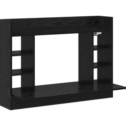 vidaXL Væghængt skrivebord Sort eg 105 x 48 x 75 cm Konstrueret træ