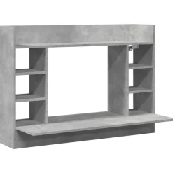 vidaXL væghængt skrivebord 105x48x75 cm konstrueret træ betongrå