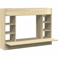 vidaXL væghængt skrivebord 105x48x75 cm konstrueret træ sonoma-eg