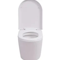 vidaXL væghængt toilet keramisk hvid