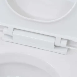 vidaXL væghængt toilet med skjult cisterne keramik hvid