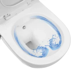 vidaXL væghængt toilet uden kant med bidetfunktion keramik hvid