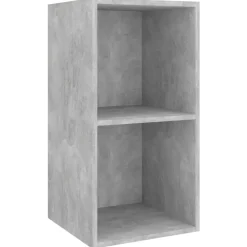vidaXL væghængt tv-bord 37x37x72 cm konstrueret træ betongrå