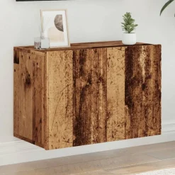 vidaXL væghængt tv-bord 60x30x41 cm gammelt træ-look