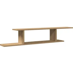 vidaXL væghængt tv-hylde 125x18x23 cm konstrueret træ kunsteg
