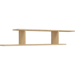 vidaXL væghængt tv-hylde 125x18x23cm konstrueret træ sonoma-eg