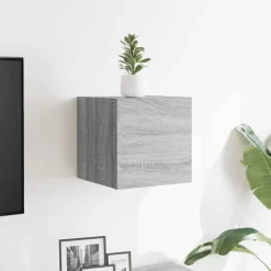 vidaXL væghængt tv-skab 30,5x30x30 cm grå sonoma-eg