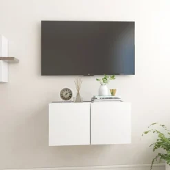 vidaXL væghængt tv-skab 60x30x30 cm hvid
