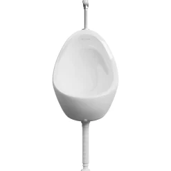 vidaXL væghængt urinal med skylleventil keramisk hvid