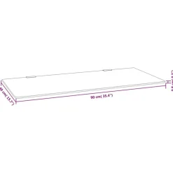 vidaXL væghængt urinalafskærmning 90x40 cm hærdet glas sort