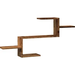 vidaXL væghængt 104x15x49 cm konstrueret træ gammelt træ-look