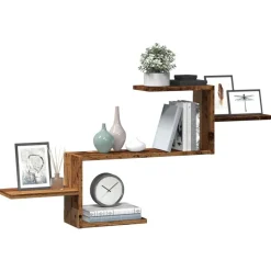 vidaXL væghængt 104x15x49 cm konstrueret træ gammelt træ-look