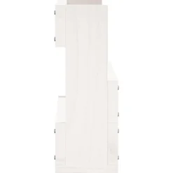vidaXL væghængte skohylder 2 stk. 59x9x23 cm massivt fyrretræ Hvid
