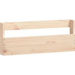 vidaXL væghængte skohylder 2 stk. 59x9x23 cm massivt fyrretræ