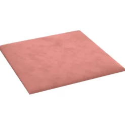 vidaXL Væghovedgærde 12 pcs Lyserød 30 x 30 cm Fløjl