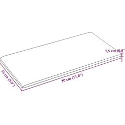 vidaXL Væghovedgærde 12 pcs Mørkegrå 30 x 15 cm Fløjl