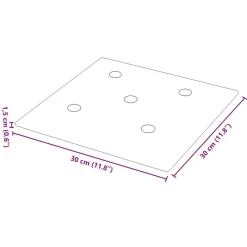vidaXL Væghovedgærde 12 pcs Vinrød 30 x 30 cm Faux læder