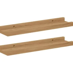 vidaXL Væghylde med hylde 2 pcs Brun 40 x 9 x 3 cm Konstrueret træ