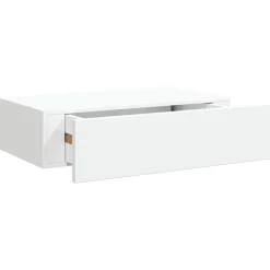 vidaXL væghylde med skuffe 40x23,5x10 cm MDF hvid