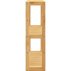 vidaXL væghylde til badeværelse 3 hylder 60x15x54 cm bambus