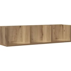 vidaXL væghylde til cd'er 75x18x18 cm konstrueret træ kunsteg