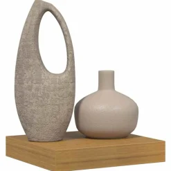 vidaXL Væghylde Vægmonteret Beige 23 x 23,5 x 4 cm Konstrueret træ