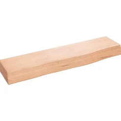 vidaXL væghylde 40x10x4 cm behandlet massivt egetræ lysebrun