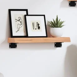 vidaXL væghylde 40x10x4 cm behandlet massivt egetræ lysebrun