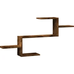 vidaXL væghylde 104x15x49 cm konstrueret træ røget egetræsfarve