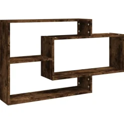 vidaXL væghylde 104x20x58,5 cm konstrueret træ røget eg