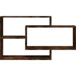 vidaXL væghylde 104x20x58,5 cm konstrueret træ røget eg