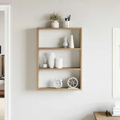 vidaXL væghylde 43x9x60 cm konstrueret træ kunsteg