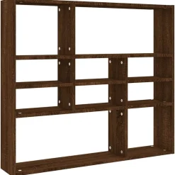 vidaXL væghylde 90x16x78 cm konstrueret træ brun egetræsfarve