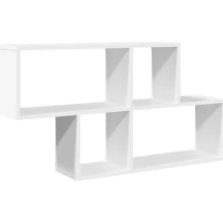 vidaXL væghylde 100x20x53 cm konstrueret træ hvid
