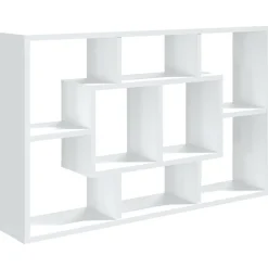 vidaXL væghylde 85x16x52,5 cm konstrueret træ hvid
