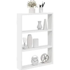 vidaXL væghylde 43x9x60 cm konstrueret træ hvid
