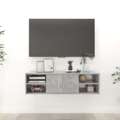 vidaXL væghylde 102x30x29 cm konstrueret træ betongrå