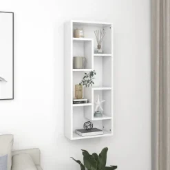vidaXL væghylde 36x16x90 cm konstrueret træ hvid