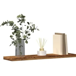 vidaXL væghylder 4 stk. 40x10x1,5 cm konstrueret træ gammelt træ-look