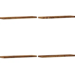 vidaXL væghylder 4 stk. 40x20x1,5 cm konstrueret træ antikt trælook