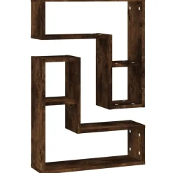 vidaXL væghylder 2 stk. 50x15x50 cm konstrueret træ røget egetræ