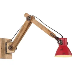 vidaXL væglampe 25 W 96x15x20 cm E27 rustik rød