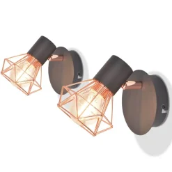 vidaXL væglamper 2 stk. med 2 LED-pærer 8 W