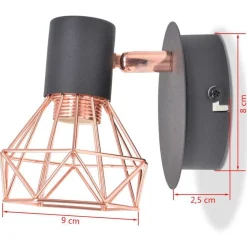 vidaXL væglamper 2 stk. med 2 LED-pærer 8 W